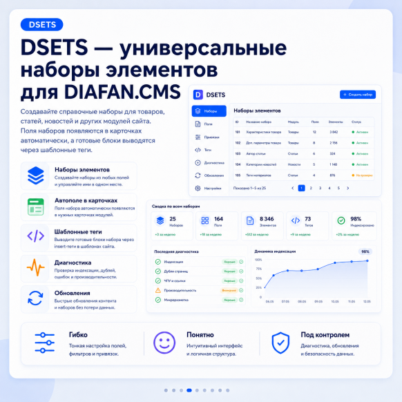 Универсальные наборы элементов, похожие, связанные 