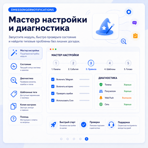Уведомления администратора (Telegram, Viber, Max, bitrix24, браузер)