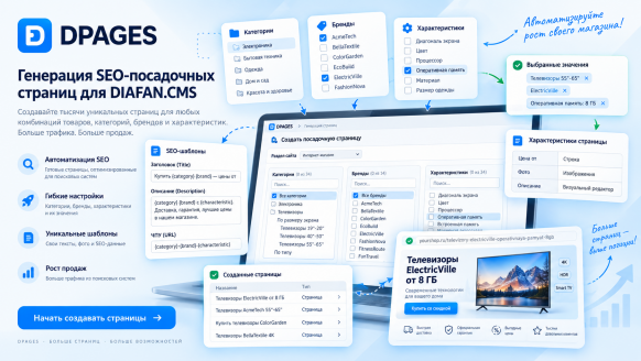 СЕО генерация и ручное создание посадочных страниц